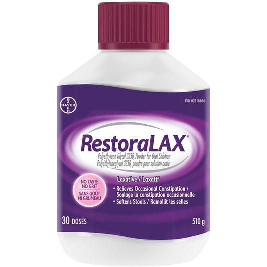 RestoraLAX Gentle Constipation Relief Powder, 30 Doses (510g)