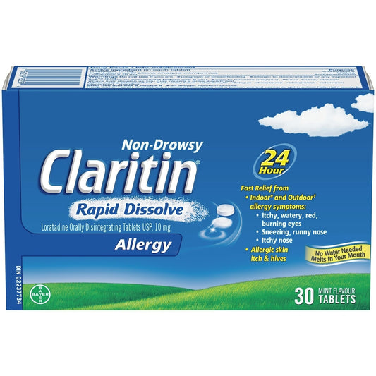 Claritin 24-Hour Rapid Dissolve Allergy Tablets, 30 Count