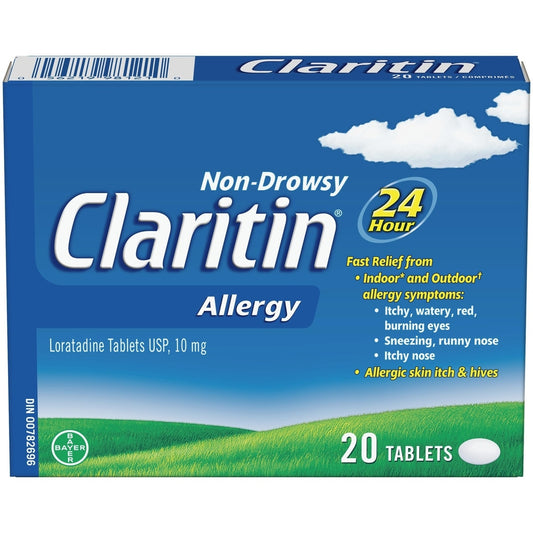 Claritin 24-Hour Non-Drowsy Allergy Tablets, 20 Pack