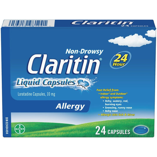 Claritin 24-Hour Allergy Relief Liquid Capsules, 24 Pack