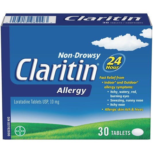 Claritin 24-Hour Non-Drowsy Allergy Tablets, 30-Pack