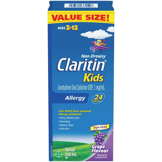 Kids Claritin Grape Allergy Syrup 240mL