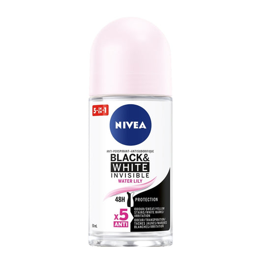 Black & White Invisible Water Lily Roll-On Deodorant 50ml