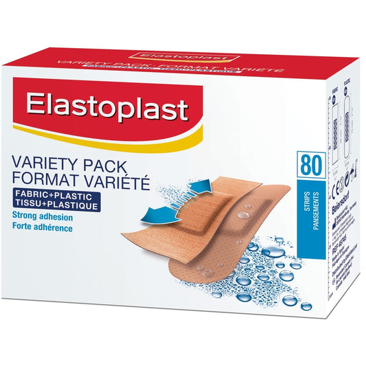 Fabric & Plastic Bandage Variety Pack - 80 Assorted