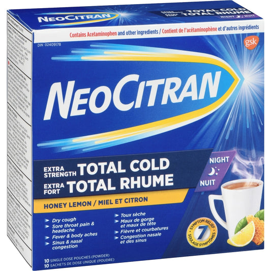 Nighttime Cold Relief Honey Lemon 10-Pack