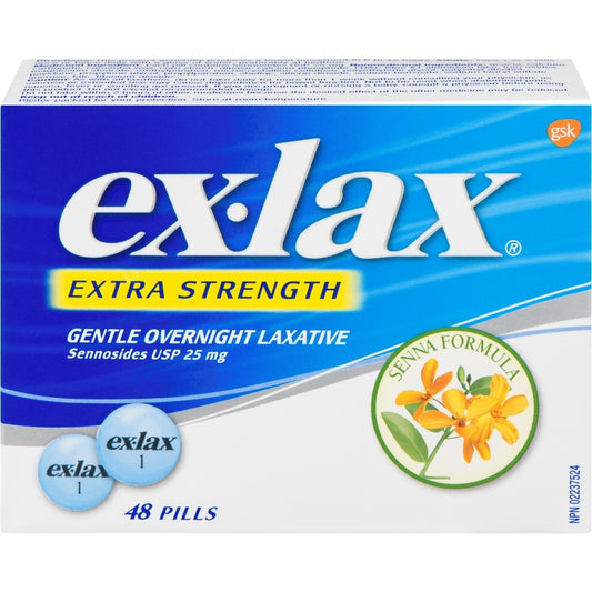 Ex-Lax Extra Strength Senna 25mg Tablets - 48 Count