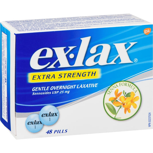 Ex-Lax Extra Strength Senna 25mg Tablets - 48 Count