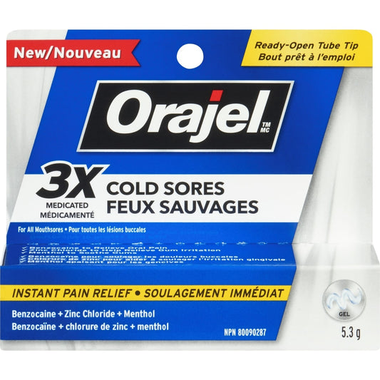3X Medicated Cold Sore Gel 5.3g