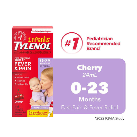 Infants' Tylenol Cherry Acetaminophen Drops 24mL