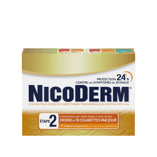 Nicoderm Step 2 Nicotine Patches 14mg, 7 Pack