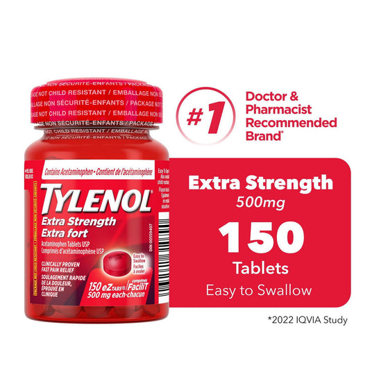 Tylenol Extra Strength EZ Tabs 500mg 150 Tablets