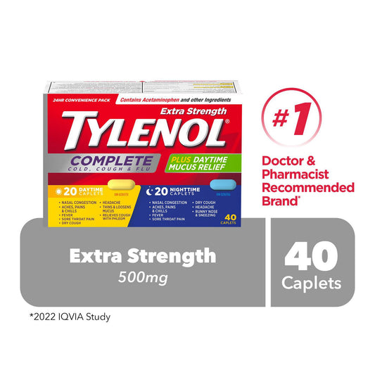 Tylenol Complete Extra Strength Day & Night Caplets 40-Pack