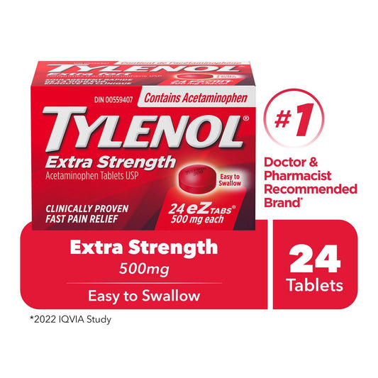 Tylenol Extra Strength EZ Tabs 500mg 24 Tablets