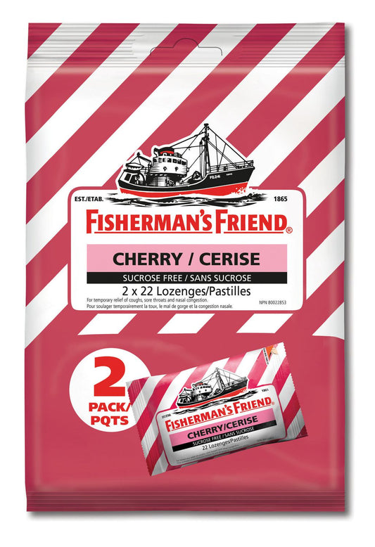 Sugar Free Cherry Cough Drops Twin Pack (44 Count)