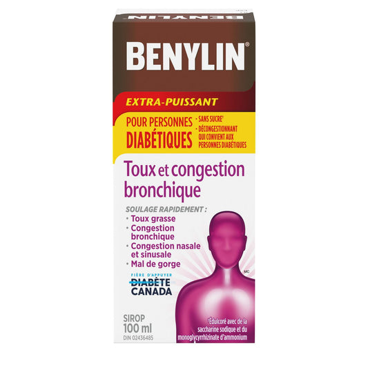 Benylin Sugar-Free Cough & Chest Congestion Syrup for Diabetics 100mL