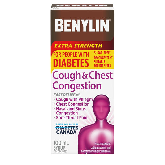 Benylin Sugar-Free Cough & Chest Congestion Syrup for Diabetics 100mL