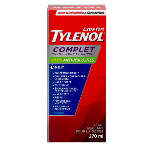 Tylenol Complete Extra Strength Nighttime Cold & Flu Syrup 270mL