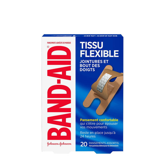 Flexible Fabric Knuckle & Fingertip Bandages, 20 Pack