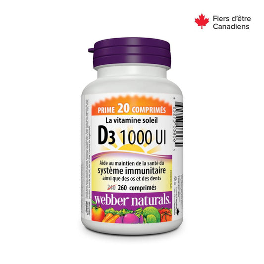 Vitamin D3 1000 IU Tablets, 260 Count