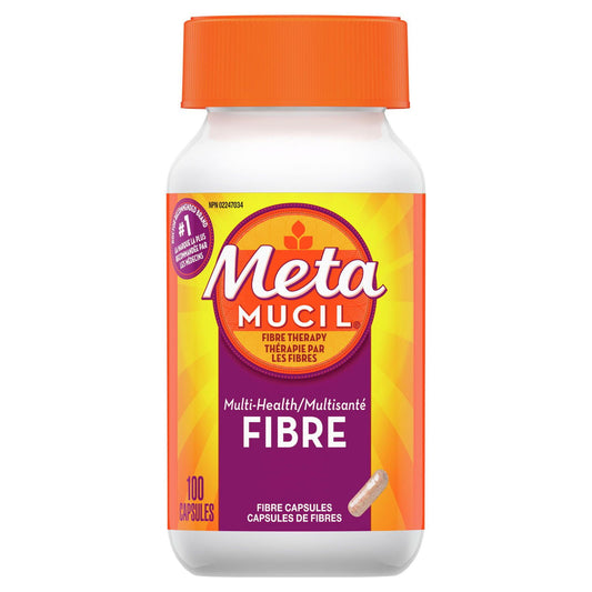 Metamucil Sugar-Free Psyllium Fiber Capsules 100 Count