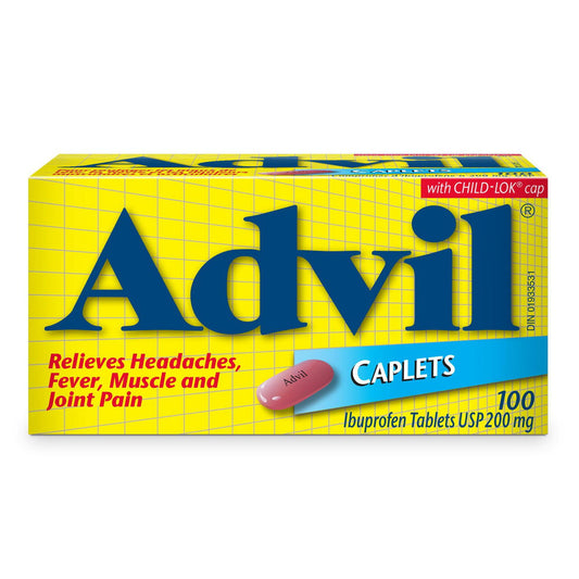 Advil 200mg Caplets, 100 Count