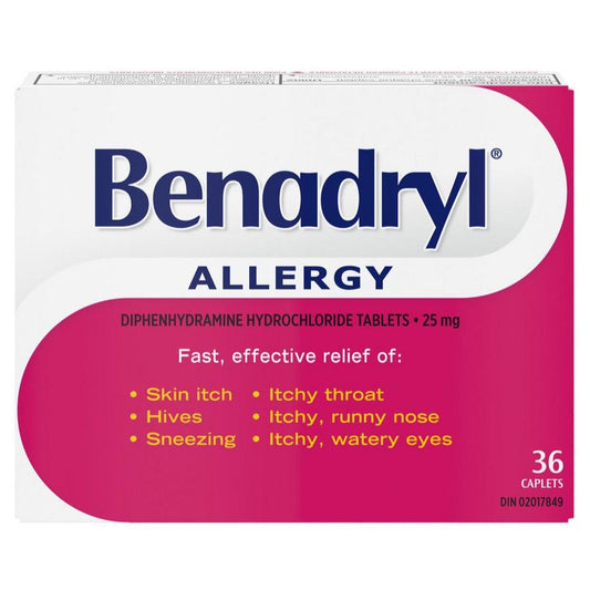 Allergy Relief Caplets 25mg, 36-Pack