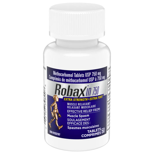 Robaxin 750mg Muscle Relaxant Tablets, 50 Count