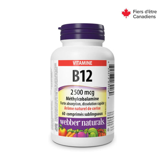 Vitamin B12 Methylcobalamin 2500mcg Sublingual Cherry 60 Tablets