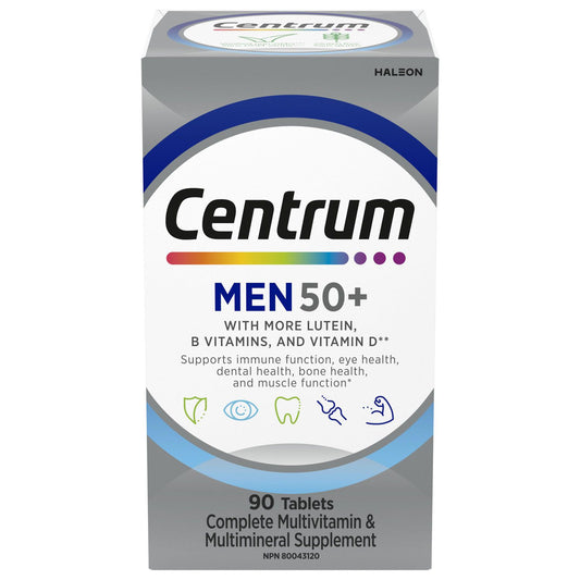Men's 50+ Multivitamin Tablets, 90 Count