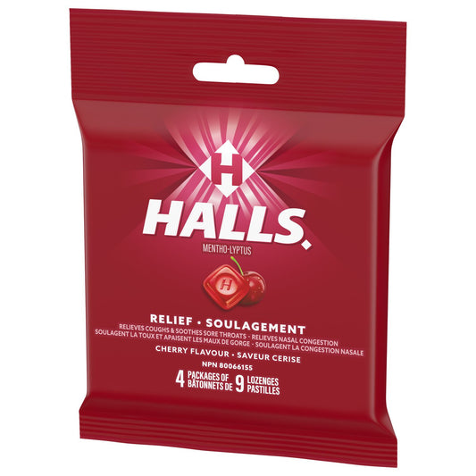 Cherry Menthol Cough Drops 4-Pack