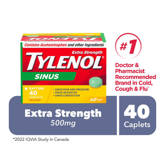 Tylenol Sinus Extra Strength Daytime Tablets, 40 ct
