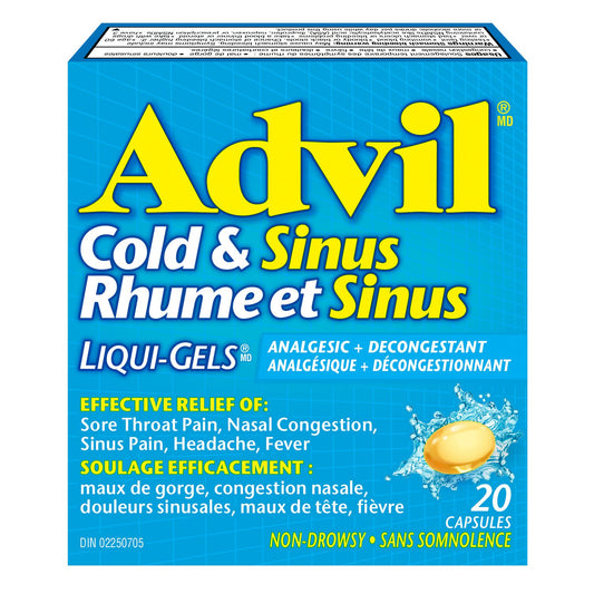 Advil Cold & Sinus Liqui-Gels, 20 Capsules