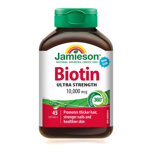 Biotin 10,000 mcg Softgels, 45 Count