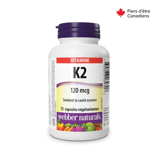 Vitamin K2 MK-7 120mcg Vegan Capsules (75 Count)
