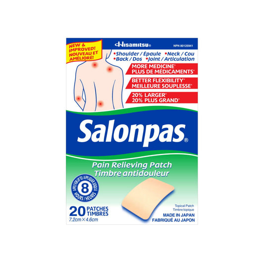 Salonpas Pain Relief Patches, 20 Count