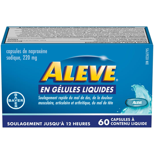 Aleve Liquid Gels 60 Capsules