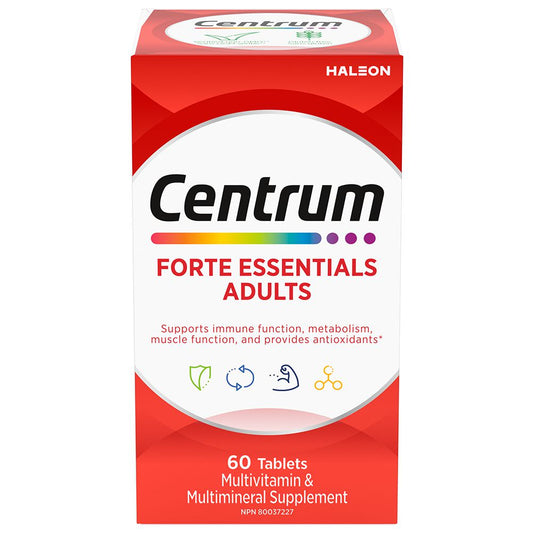 Centrum Forte Essentials Multivitamin for Adults, 60 Tablets