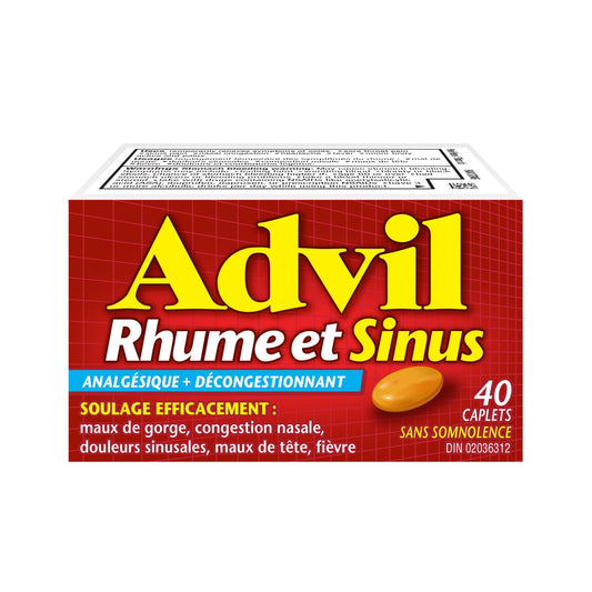 Advil Cold & Sinus Relief Caplets, 40 Pack
