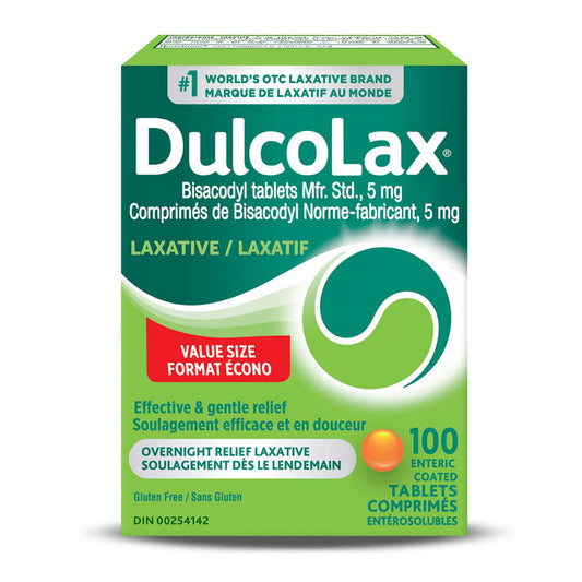 Dulcolax Bisacodyl 5mg Tablets, 100 Count