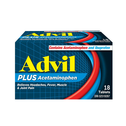 Advil Plus Acetaminophen Dual Action Pain Relief Tablets 18 Count