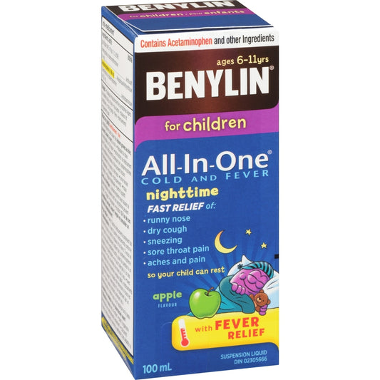Children's Nighttime Cold & Fever Relief Syrup 100mL