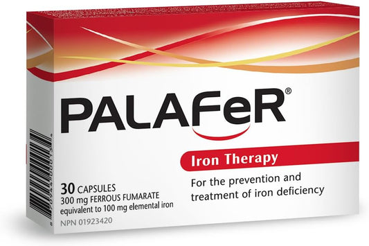 Palafer Iron Supplement Capsules 30 Count