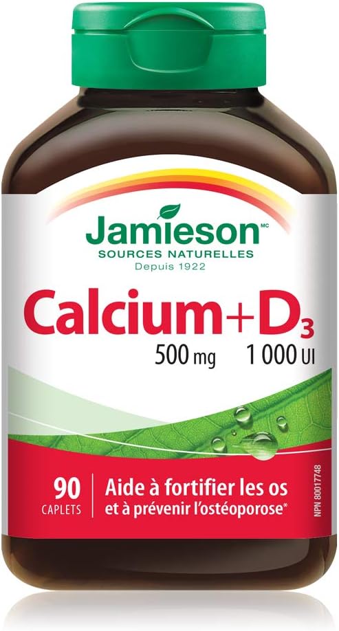 Calcium & Vitamin D3 1000IU Tablets - 90 Count