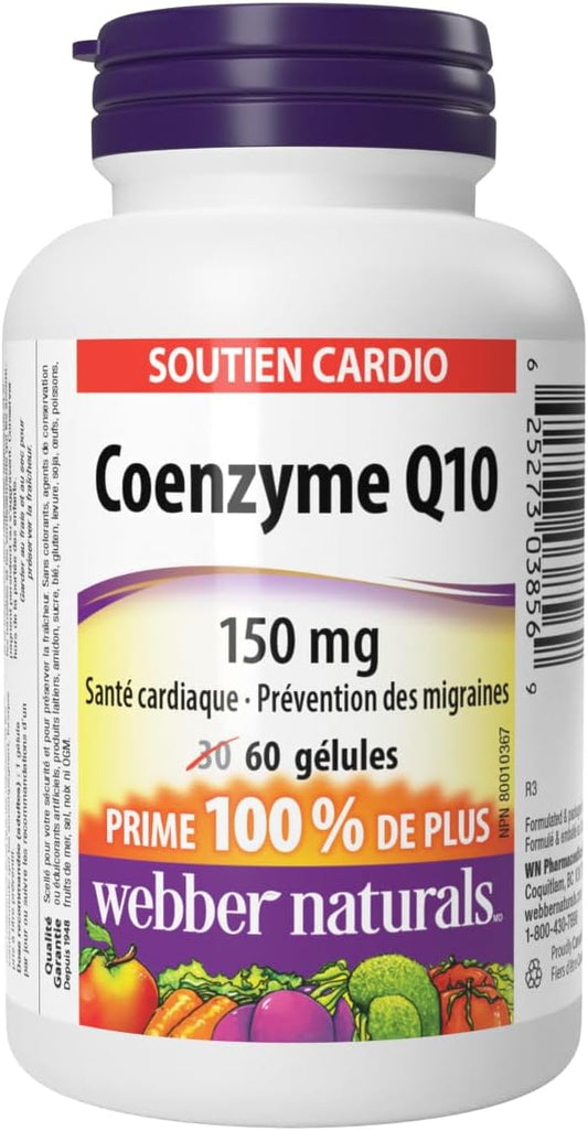 Coenzyme Q10 150mg Softgels, 60 Count
