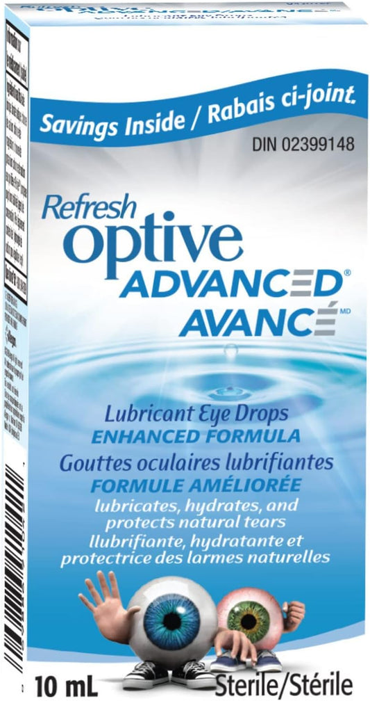 Refresh Optive Advanced Lubricant Eye Drops 10ml