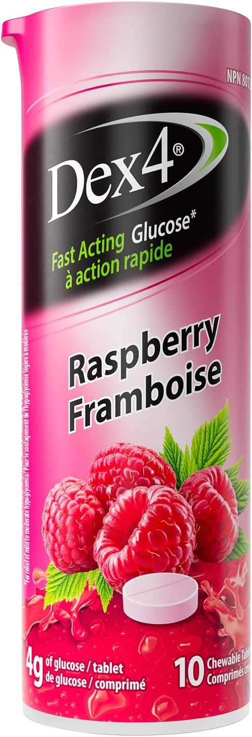 Raspberry Glucose Tablets Travel Packs (12 x 10 Count)