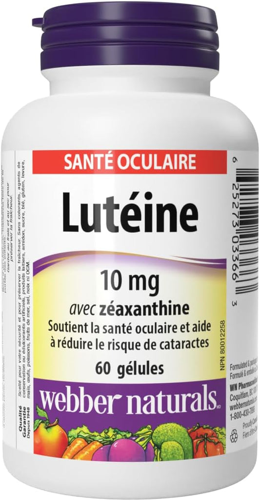 Lutein 10mg Softgels, 60 Count