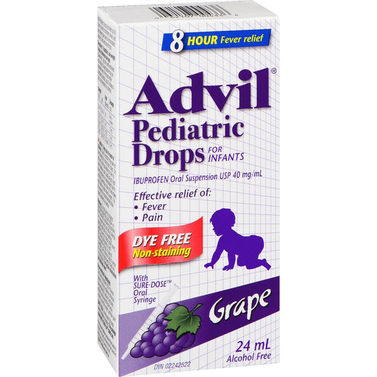 Advil Pediatric Dye-Free Grape Drops 24mL