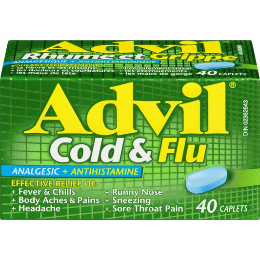 Advil Cold & Flu Relief Caplets, 40 Pack