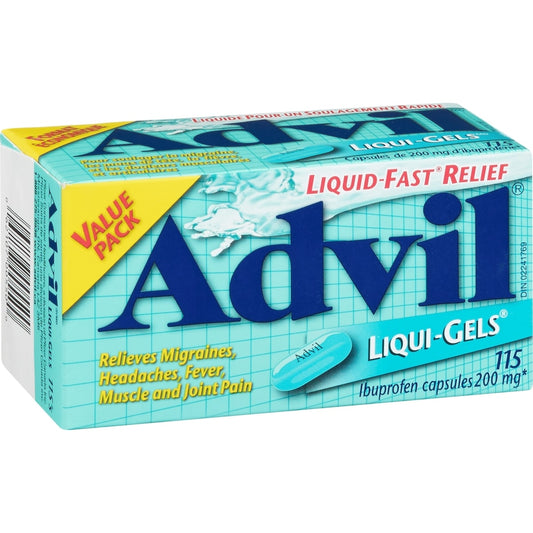 Advil Liqui-Gels Pain Relief Capsules 115 Count